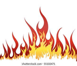 Inferno fire vector background for design use