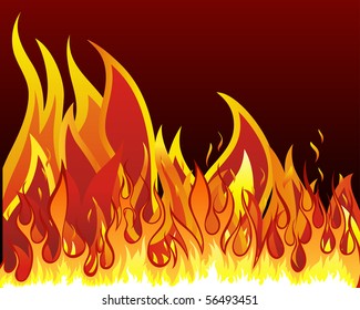 Inferno fire vector background for design use