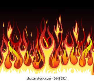 Inferno fire vector background for design use