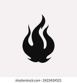 Inferno fury flamme symbol - einfache Vektorgrafik