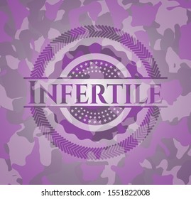 Infertile pink on camo pattern. Vector Illustration. Detailed.