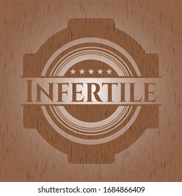 Infertile retro style wooden emblem. Vector Illustration.