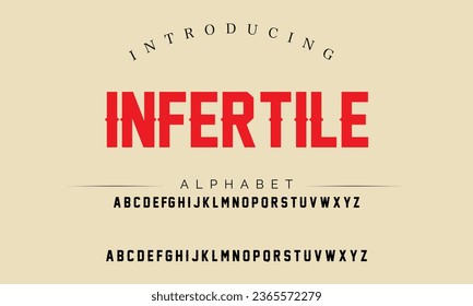 Infertile Sport Modern Italic Alphabet Font. Typography urban style fonts for technology, digital, movie logo design. vector illustration