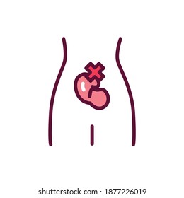 Infertility color line icon. Outline pictogram for web page.