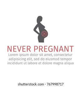 Infertility flat icon. Vector illustration