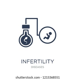 Infertility icon. Trendy flat vector Infertility icon on white background from Diseases collection, vector illustration can be use for web and mobile, eps10