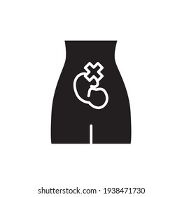 Infertility line color icon. Outline pictogram for web page, mobile app, promo.