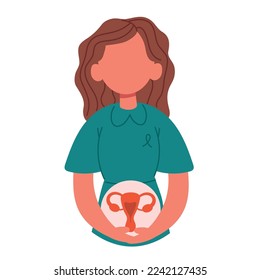 Infertility and miscarriage concept. Fertility problem. Flat vector illustration