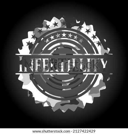 Infertillity on grey camo pattern 