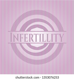 Infertillity realistic pink emblem