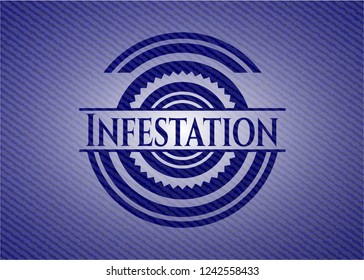 Infestation denim background