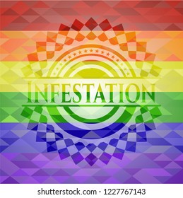 Infestation lgbt colors emblem 