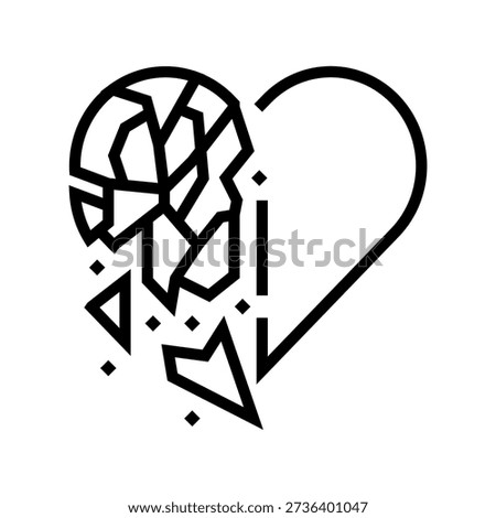 infidelity couple line icon vector. infidelity couple sign. isolated contour symbol black illustration