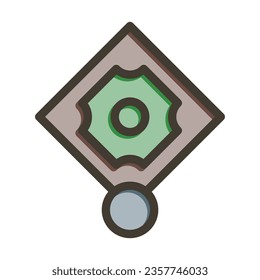Infield Vector Thick Line Filled Colors Icon For Personal And Commercial Use.
