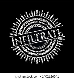Infiltrate with chalkboard texture. Vector Illustration. Detailed.