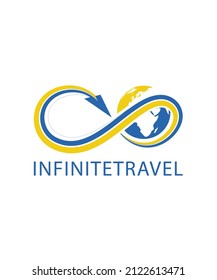 infinate travel - travel logo - traveling logo