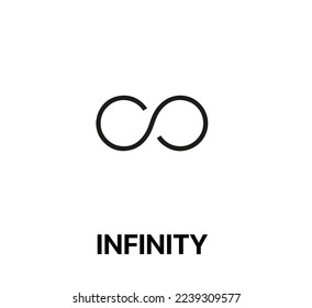 infinit yicon vector. Linear style sign for mobile concept and web design. infinity symbol illustration. Pixel vector graphics - Vector.	