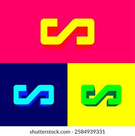 Infinite 3D collorful logo ilustration