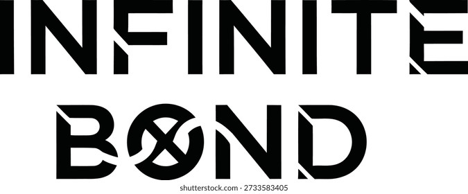 Infinite Bond Infinity Typografie T-Shirt Design Vektorgrafik für ewige Beziehung Engagement Einheit und starke Bindungskonzepte einzeln auf transparentem Hintergrund.