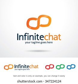 Infinite Chat Logo Template Design Vector