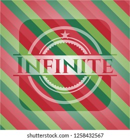 Infinite christmas emblem.