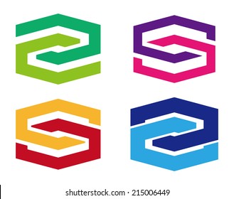 Infinite cross ribbon vector design icon template. Design logo element. You can use in the mobile, finance,biology, chemistry, science and other commercial image. S icon set. 