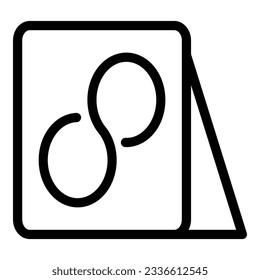 Infinite duration icon outline vector. Time clock. Length h
