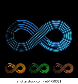 Infinite energy flow in nature icon vector