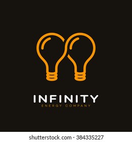 Infinite energy logo template design. Vector illustration.