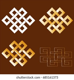 Infinite eternal knot symbol simple