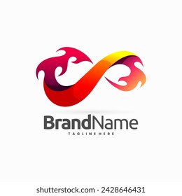 infinite fire logo, fire infinity logo
