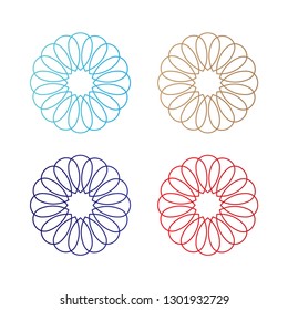 Infinite Flower Logo, editable 