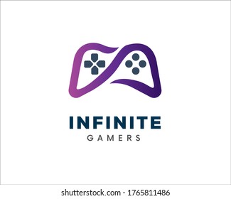 infinitos gamers línea simple símbolo de logotipo móvil ilustración de diseño