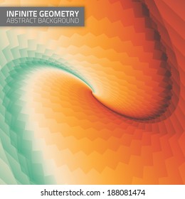 Infinite geometry. Abstract geometrical background. Fractal background. Colorful backdrop for your designs.