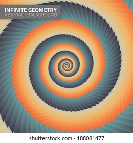 Infinite geometry. Abstract geometrical background. Fractal background. Colorful backdrop for your designs.
