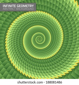 Infinite geometry. Abstract geometrical background. Fractal background. Colorful backdrop for your designs.