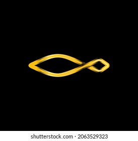 Se puede utilizar un vector de círculo de oro infinito para logotipos de empresa u otras necesidades