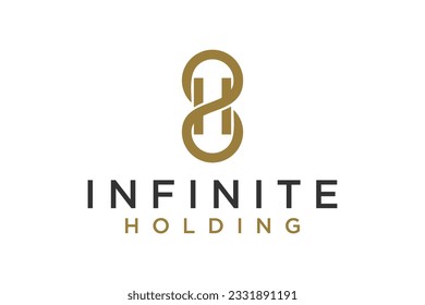 Icono de diseño de logotipo de letra H 8 Infinito Consultoría de negocios