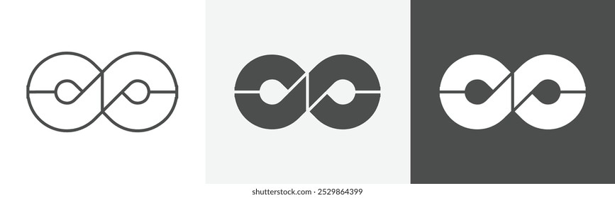 icono infinito Vector de logotipo plano