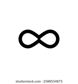 Infinite icon Flat vector set outline