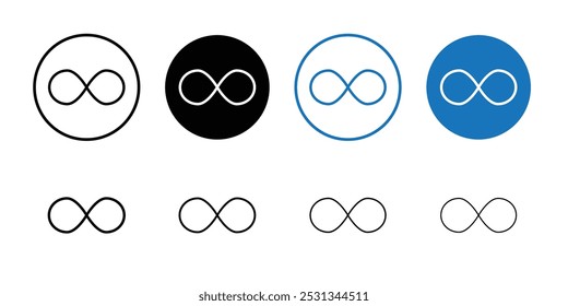 Logotipo lineal de icono infinito aislado