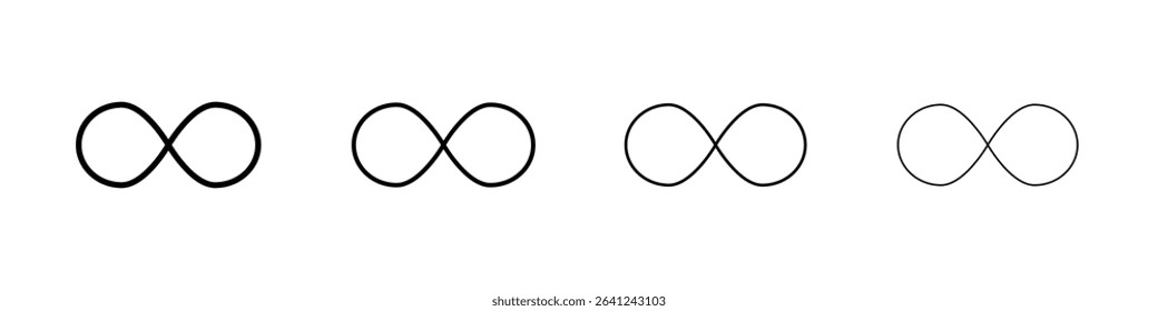Infinite icon Outline sign symbol set