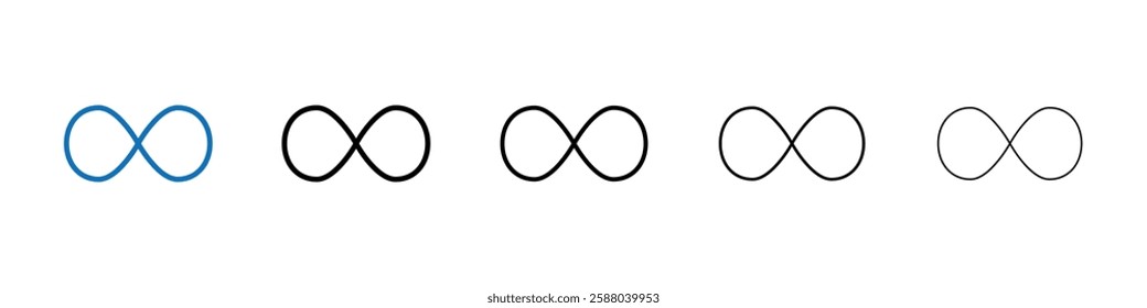 Infinite icon Outline vector logo for web ui