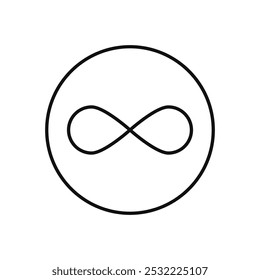 Unendliches Symbol. einfaches Symbol für dünne Linie.