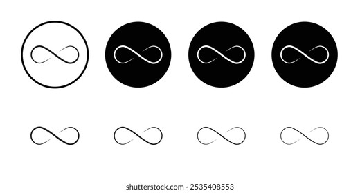 Icono infinito Esquema delgado simple