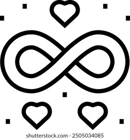 infinite icon. Thin linear style design isolated on white background