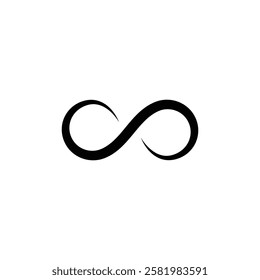 Infinite icon Vector flat thin line illustration