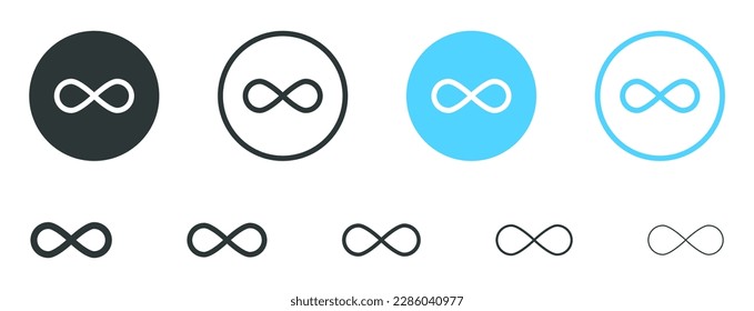 infinite infinity icon. unlimited icon symbol - loop endless eternity icon sign - Boomerang icon