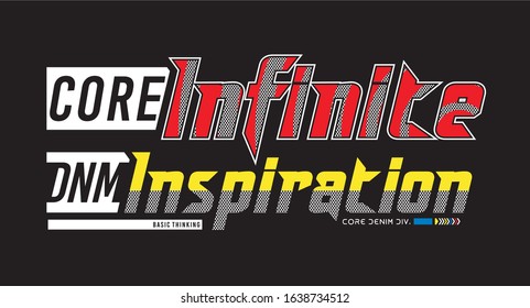 infinite inspiration typography for print t shirt