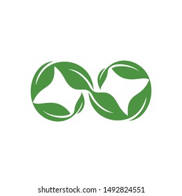 Infinite Leaf. Ecology Icon and Symbol Vector Logo. Eps 10.